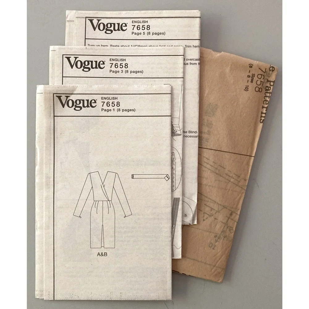 Vogue 7658 Claire Shaeffers Custom Couture Dress Belt Misses 6-10 Pattern Uncut